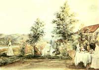В.В.Давыдов Семья декабриста В.Л.Давыдова на отдыхе под Красноярском. 1850-е гг.